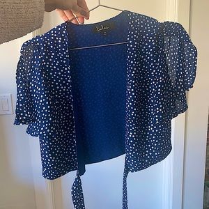 Lulus short sleeve wrap shirt